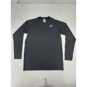 Gymshark Women's Athleisure Yoga Crew Neck Black Long Sleeve Seamless Shirt XL